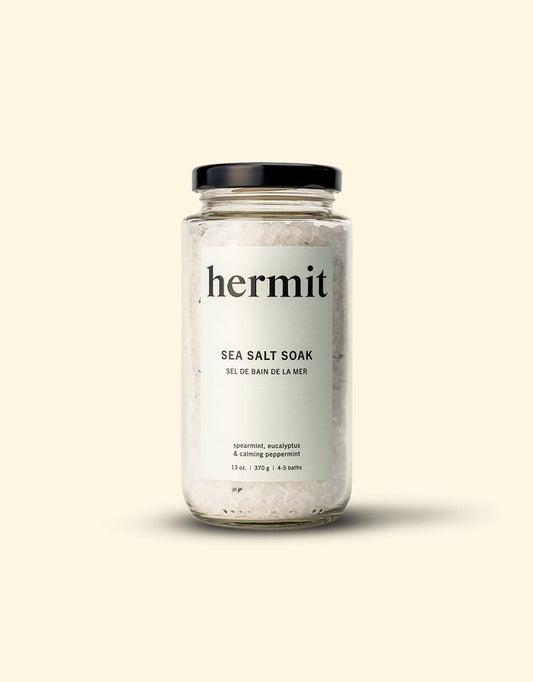 Hermit Sea Salt Soak - Spearmint, Eucalyptus & Calming Peppermint