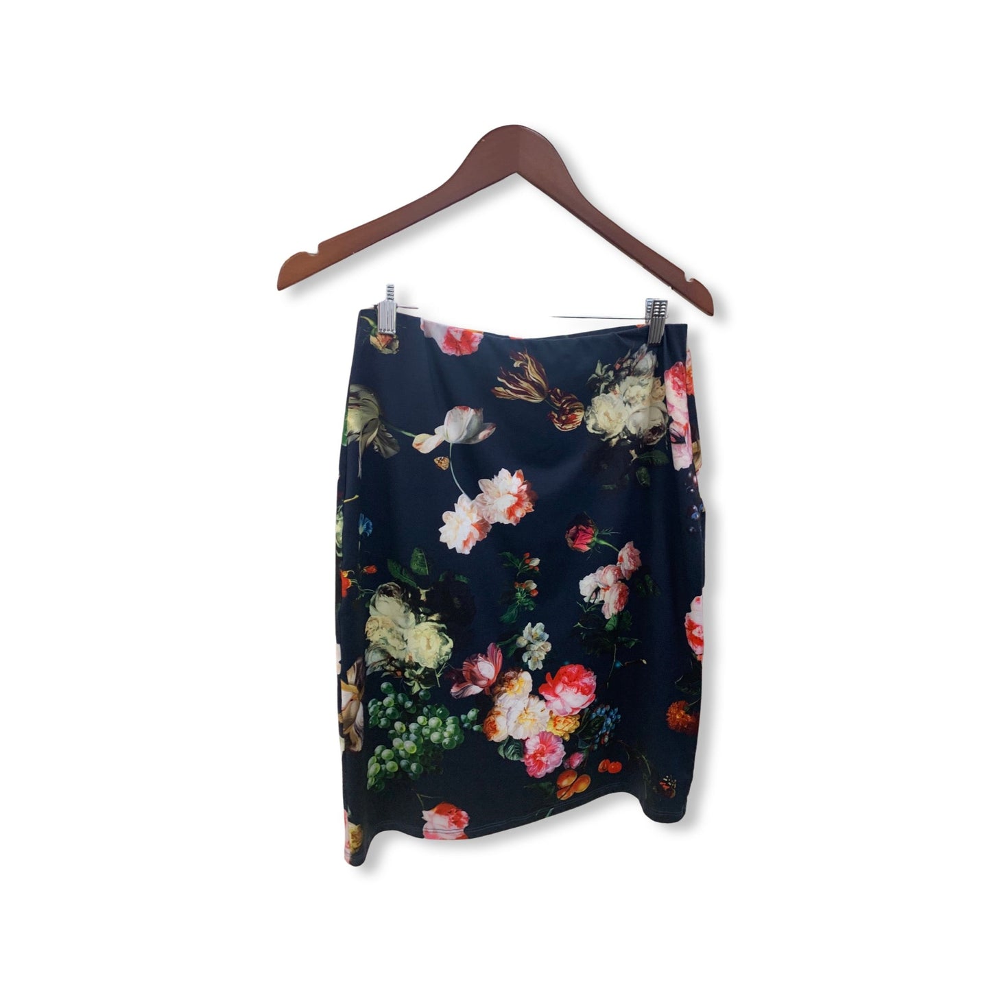Erika - Blue Floral Print Skirt